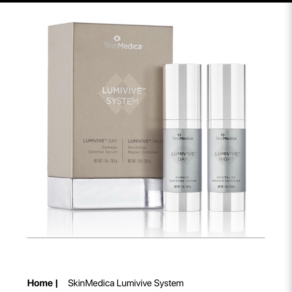 2 SkinMedica LUMIVIVE System kits - Silver and White